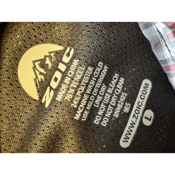 Zoic Clothing District Jersey Size Large Red Plaid Snap button NWT $80 Mountain - Picture 3 of 7